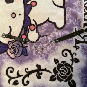 Black Choker with Heart Pendant